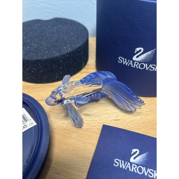 Swarovski Siamese Fighting Fish Blue Crystal Figurine 236718 MINT original box - Picture 2 of 16